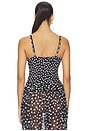 view 3 of 4 Satin Top in Black Polka