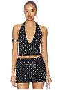 view 1 of 5 TOP DOS-NU CABONCHON in Black Polka