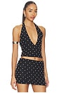 view 2 of 5 TOP DOS-NU CABONCHON in Black Polka