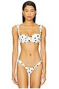 view 1 of 4 Paloma Bikini Top in Cream Polka
