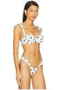 view 2 of 4 Paloma Bikini Top in Cream Polka