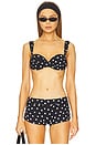 view 1 of 4 Paloma Bikini Top in Black Polka