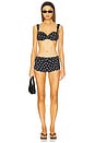 view 4 of 4 Paloma Bikini Top in Black Polka