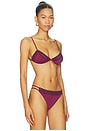 view 2 of 4 Garis Trim Bikini Top in Deep Red