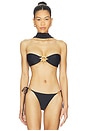 view 1 of 4 Sun Bandeau Neck Bikini Top in Black