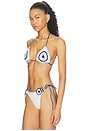 view 2 of 4 Karma Bikini Top in White & Blue