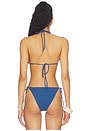 view 3 of 4 Karma Bikini Top in White & Blue