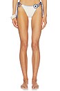 view 1 of 4 Karma Bikini Bottom in White & Blue
