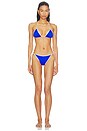 view 4 of 4 Lucy Bikini Bottom in Blue & White