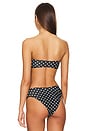 view 3 of 5 Maria Bikini Top in Big Black & White Dots
