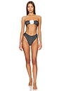 view 4 of 5 Maria Bikini Top in Big Black & White Dots