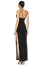 view 3 of 3 V- Neck Strap Maxi Dress in Shiny Black