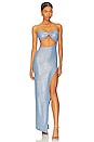 view 1 of 3 Bandeaux Maxi Dress in Sky Blue