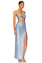 view 2 of 3 Bandeaux Maxi Dress in Sky Blue