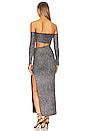 view 4 of 5 Cutout Off Shoulder Maxi Dress in Shimmer