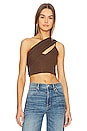 view 1 of 5 Draped Top in Mocha in Brown