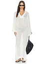 view 2 of 3 Tunic Caftan in White Sorrento Gauze