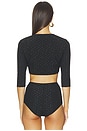 view 3 of 4 Cardigan in Black 60's Floral Jacquard
