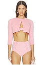 view 1 of 4 Cardigan in Pink Terry Cloth