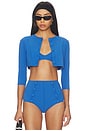 view 1 of 5 CÁRDIGAN in Cobalt Blue Crepe