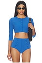 view 2 of 5 CÁRDIGAN in Cobalt Blue Crepe