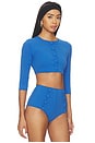 view 3 of 5 CÁRDIGAN in Cobalt Blue Crepe