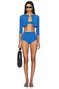 view 5 of 5 CÁRDIGAN in Cobalt Blue Crepe