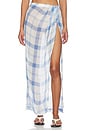 view 1 of 6 Sarong Skirt in Blue & White