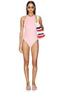 view 1 of 3 x REVOLVE Halter Maillot One Piece in Pink Terry Cloth
