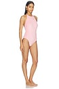view 2 of 3 x REVOLVE Halter Maillot One Piece in Pink Terry Cloth
