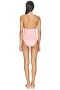 view 3 of 3 x REVOLVE Halter Maillot One Piece in Pink Terry Cloth