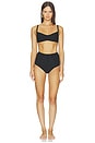 view 1 of 4 MAILLOT DE BAIN 2 PIÈCES in Black 60's Floral Jacquard