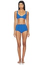 view 1 of 4 Magdalena High Waist Bikini in Cobalt Blue Crepe