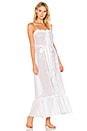 view 1 of 4 Button Down Ruffle Slip Dress in White Eyelet