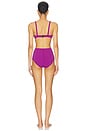 view 3 of 4 Balconette High Waist Bikini Set in Raspberry Seersucker