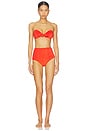 view 1 of 3 BIKINI TAILLE HAUTE POPPY in Tomato