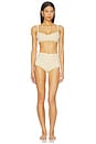 view 1 of 4 CONJUNTO DE BIKINI DE CINTURA ALTA ESTILO BALCONETTE BALCONETTE HIGH WAIST BIKINI SET in Natural