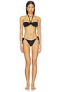 view 1 of 4 Bandeau String Bikini Set in Black