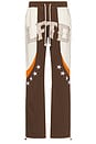 view 1 of 6 Star Sweatpant in White & Brown
