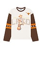 view 1 of 5 Belle Athletic T-Shirt in White & Brown