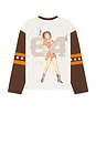 view 2 of 5 Belle Athletic T-Shirt in White & Brown