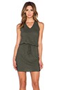 view 1 of 4 V Neck Racerback Dress in Army