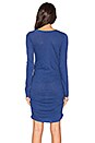 view 3 of 4 Long Sleeve Ruched Dress in Lapis