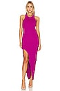 view 1 of 3 Asymmetrical Midi Dress in Cosmo
