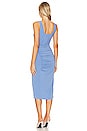 view 3 of 3 Shirred Slit Midi Dress in Bluejay