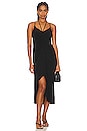 view 1 of 3 Ruched High Low Tank Dress in Black
