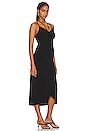 view 2 of 3 Ruched High Low Tank Dress in Black
