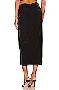 view 3 of 4 Ruched Midi Skirt in Black