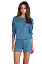 view 1 of 5 Boyfriend Romper in Chambray