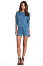 view 2 of 5 Boyfriend Romper in Chambray